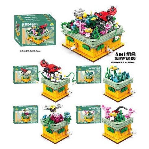 Конструктор Квіти й Комашки, рухливі елементи, (В асортименті)