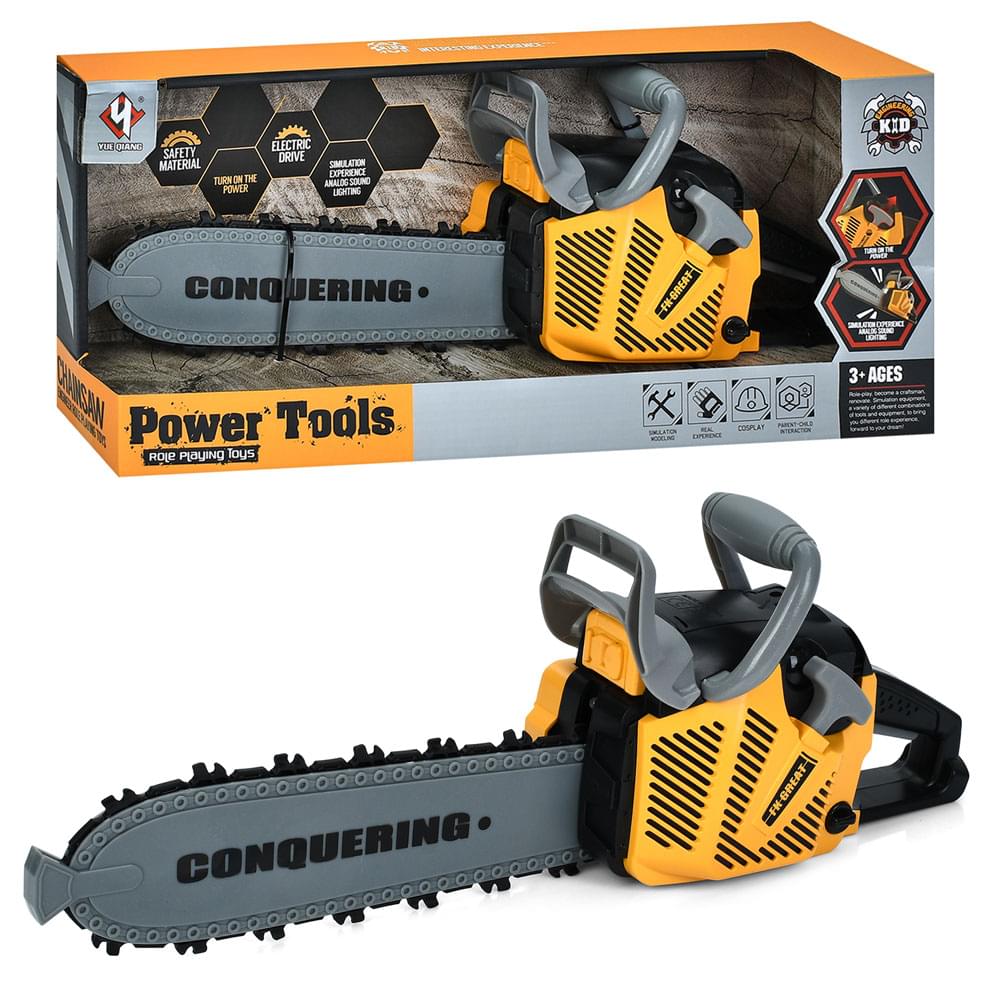 Інструмент іграшковий "Пила електрична" звук, автоматичне обертання пиляльного ланцюга T001