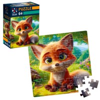 Пазли De.tail Допитливе лисеня, 64 деталі, DT1234-07