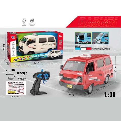 Машина автобус-таксі на радіокеруванні, акумулятор, світлові ефекти, 3688G168A (В асортименті)