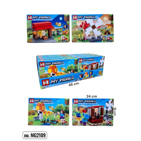 Конструктор Minecraft від 100 деталей (в асортименті)