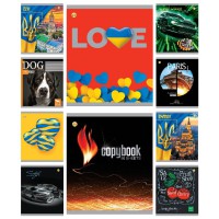 Зошити учнівські 60 аркушів клітинка Фемілі Лайн ЕМБОССІНГ, 10 шт. в упаковці