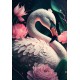 Набір для творчості алмазна картина Фламінго у квітах Strateg HEG88157, 30x40 см