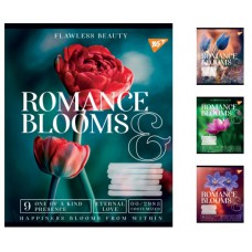 Зошити учнівські формату А5 24 аркушів лініяYES Romance blooms, 20 шт. в упаковці