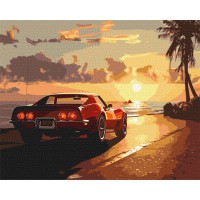 Набір для розпису по номерах Поїздка біля узбережжя, Ideyka, 40x50 см, КНО2794