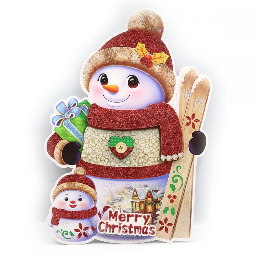 Плакат "Сніговик з Новим Роком" 30*21см, 1шт./етик.