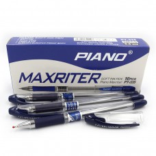 Ручка масляная "Piano" "Maxriter" 0,6мм, синяя, грип, ціна за 10 шт. //