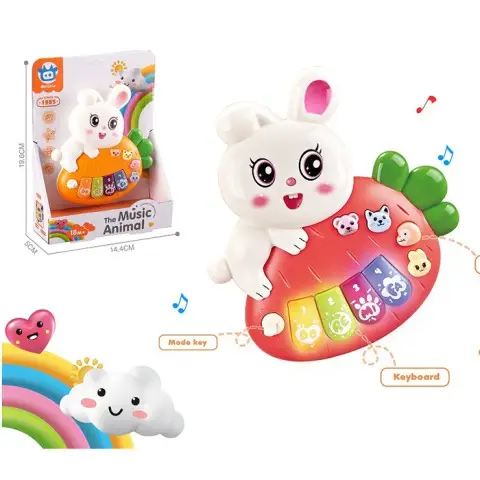 Піаніно Зайчик, 8805-B, 14 см, інтерактивний (В асортименті)