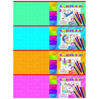 Набір "Подарунковий" А4, 40 аркушів, на клею, глітер в упаковці