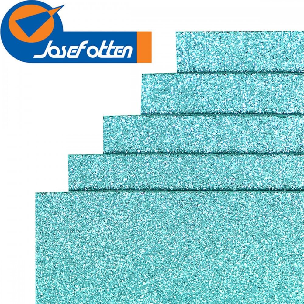 Фоамиран EVA 1.7±0.1MM "Темно-бирюзовый" GLITTER HQ A4 (21X29.7CM)
