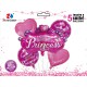 Набір фольгованих куль Happy Birthday-Princess, 5 шт. (1 шт. 70 см + 4 шт. 45 см)