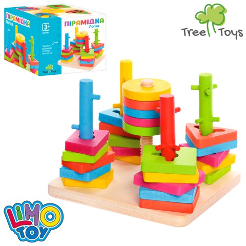 Пірамідка-ключ дерев'яна 14,5×14,5×10,5 см