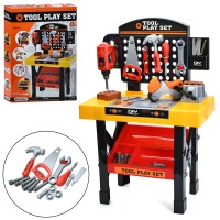 Столик-верстат з інструментами, 50x26x75 см, механічна дриль, молоток, пила, викрутка, 1896