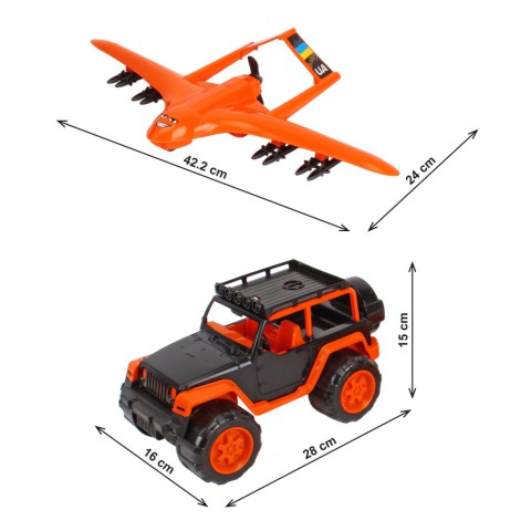 Набір транспорту Позашляховик та Безпілотник ТехноК, 0853