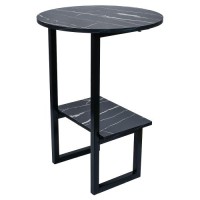 Стіл журнальний 2-ярусний чорний M50273-BL
