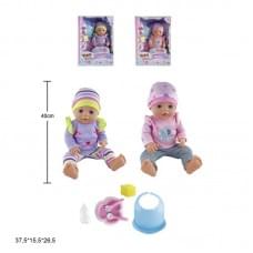 Пупс 40см YL2340C-C/YL2340C-D інтер-ний з аксес.кліпає,2в.кор.37,5*15,5*26,5 /16/