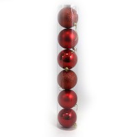 Набір ялинкових кульок RED 6 см 6 шт 0922-6RD6