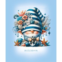 Скетчбук 7БЦ 148x105 мм, 24 аркуші, офсетний папір 100 г/м², чисті аркуші, матова ламінація, дизайн 24345