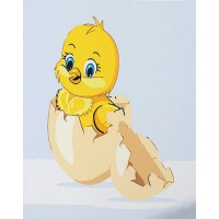 Набір для розпису по номерах Пташеня в шкаралупці, Strateg, 30x30 см, ES200