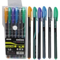 Набір гелевих ручок, 6 шт., з металевим ефектом, PVC