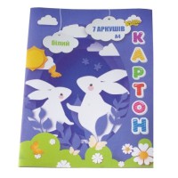 Картон білий Тетрада, А4, 7 аркушів, 5 шт. в упаковці