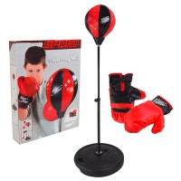 Боксерський набір, надувна груша 20 см, стійка 80-110 см, рукавички