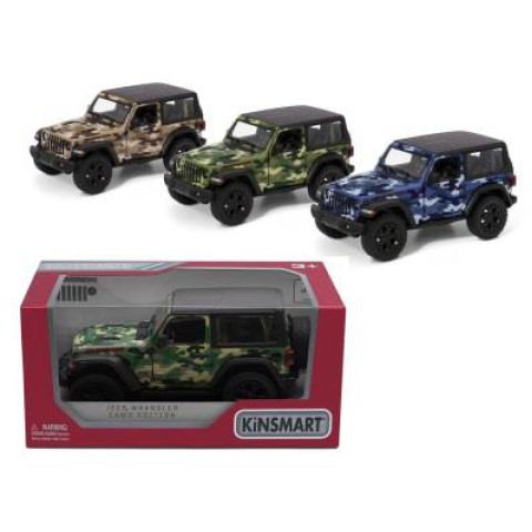 Металевий інерційний джип Jeep Wrangler Military Hard Top 5", відкриваються двері (В асортименті)