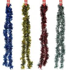 Дощик новорічний кольоровий 2м, діаметр 9см, набір з 10-ти штук 6279-13(123423)