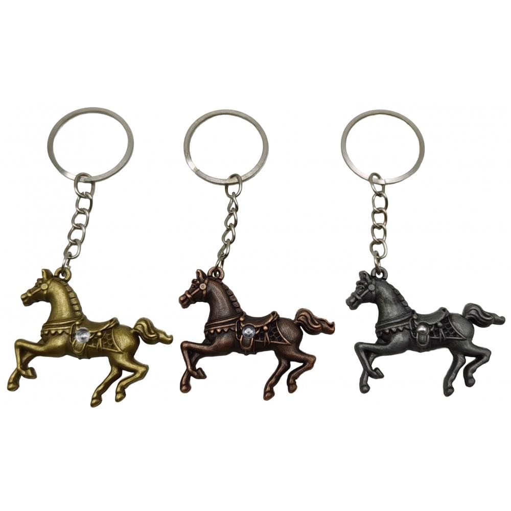 Брелок металевий "Коник" 6см 3в.(50*12), ціна за 12 шт. //