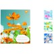 Зошити учнівські 60 аркушів клітинка. 1В Summer flowers, зошит дя записів 10 шт. в упаковці