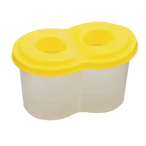 Склянка-непроливайка подвійна, жовта, 6 шт. в упаковці, ZB.6901-08