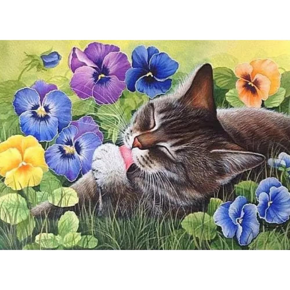 Алмазна мозаїка на підрамнику "Кішечка" Josef Otten 40х50см, у картонній упаковці, 60816