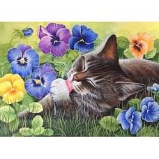 Алмазна мозаїка на підрамнику "Кішечка" Josef Otten 40х50см, у картонній упаковці, 60816