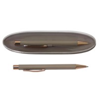 Ручка кулькова подарункова A-PLUS, синє чорнило, металевий корпус, у пластиковому футлярі, A-920(947)