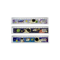 Лінійка пластикова Космос, 15 см, 12 шт. в упаковці