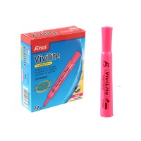 Набір текст-маркерів Beifa, 106605-PIN, скошений наконечник, рожевий, 12 шт. в упаковці