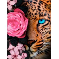 Набір для творчості алмазна картина Погляд через квіткову вуаль Strateg HEG88138, 30x40 см