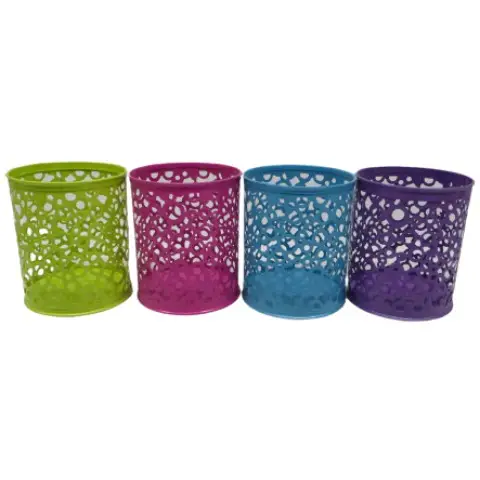 Підставка для ручок металева Кругла Кружочки, 8x10 см