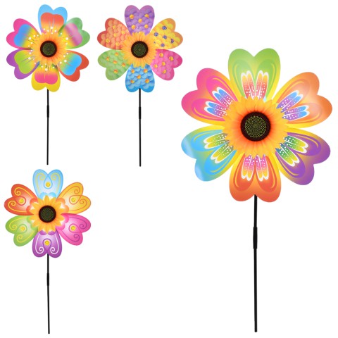 Вітрячок квітка, діаметр 35.5 см, соняшник, паличка 52 см, 36x36x4 см (В асортименті)