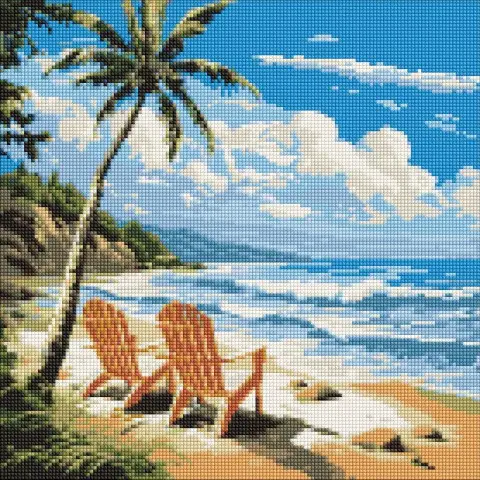 Набір з алмазною мозаїкою на підрамнику Світ для закоханих Ideyka AMO7984, 40x40 см