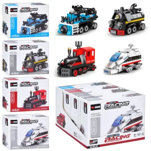 Конструктор Залізничний транспорт, 22083-22086, від 98 деталей, (В асортименті)