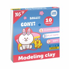 Пластилін Yes, 10 кол., 200г "Line Friends"