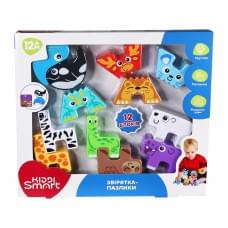 Навчальний ігровий набір KIDDI SMART – ЗВІРЯТКА-ПАЗЛИКИ