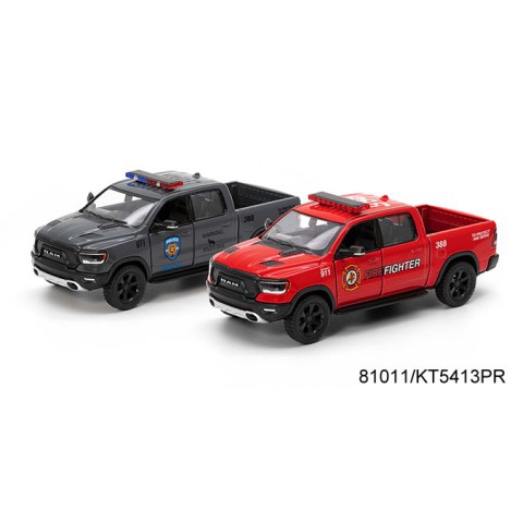Металевий інерційний пікап Dodge Ram Police/Firefighter 5", відкриваються двері (В асортименті)