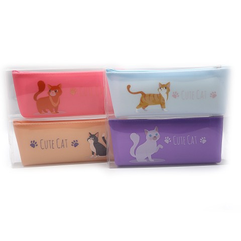 Пенал силіконовий Cute Cat, 20x8x3.5 см, PVC, 805-16P (В асортименті)