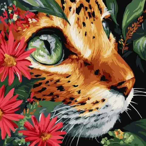 Набір для розпису по номерах Бездонні очі, Ideyka, 40x40 см, КНО6792