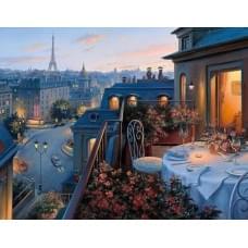 Алмазна мозаїка на підрамнику "Вид на Париж" Josef Otten 30х40см, у картонній упаковці, 60764