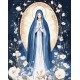 Набір для розпису по номерах Непорочна Діва з фарбами металік, Ideyka, 40x50 см, КНО8535