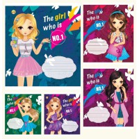 Зошити учнівські 24 аркуша лінія Тверда 32301 Super Girls,20 шт. в упаковці