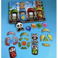 Вкладка-сортер Звірі у візках Ubee ПСД176